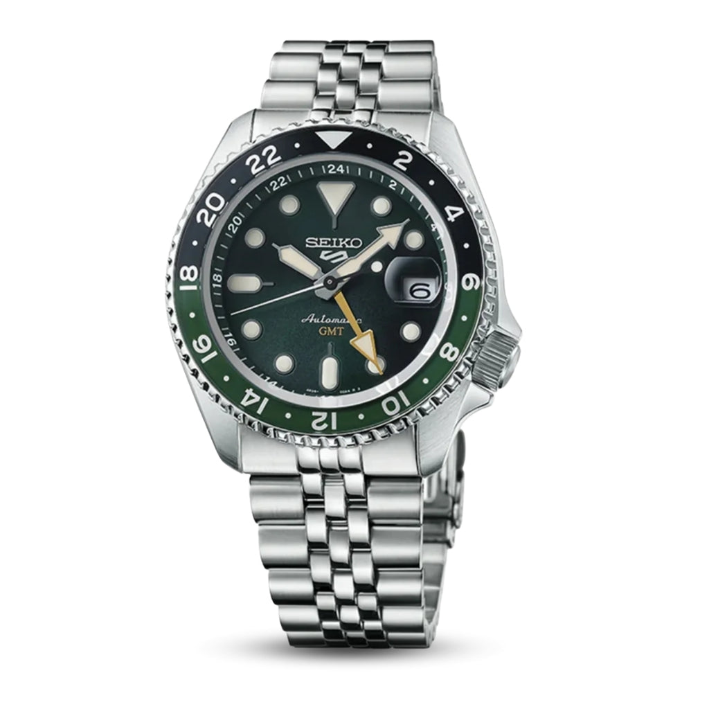 Seiko SSK035K1 | 5 Sports SKX GMT Bi-Colour Green for Men