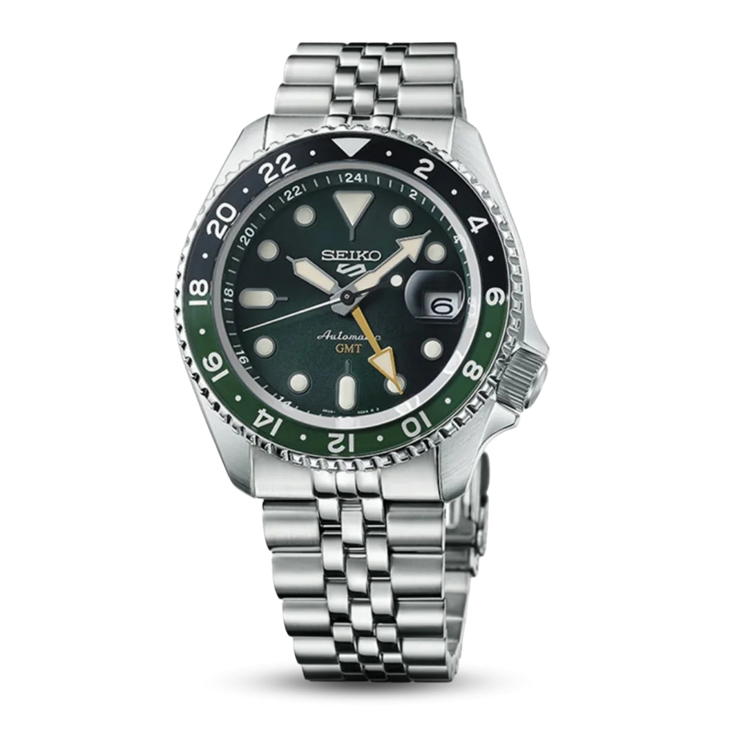 Seiko SSK035K1 | 5 Sports SKX GMT Bi-Colour Green for Men