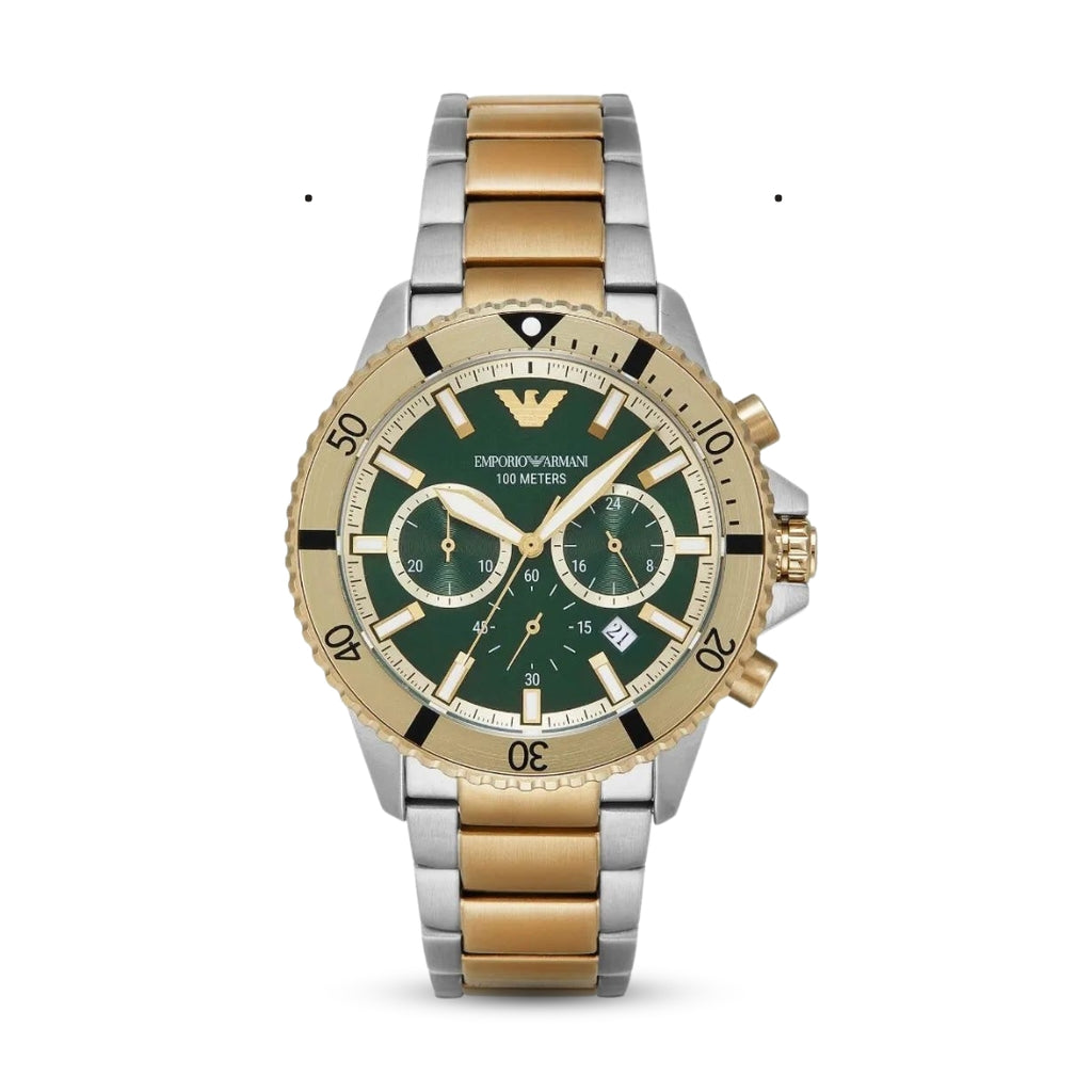 Emporio Armani AR11586 | Green Chronograph Watch For Men