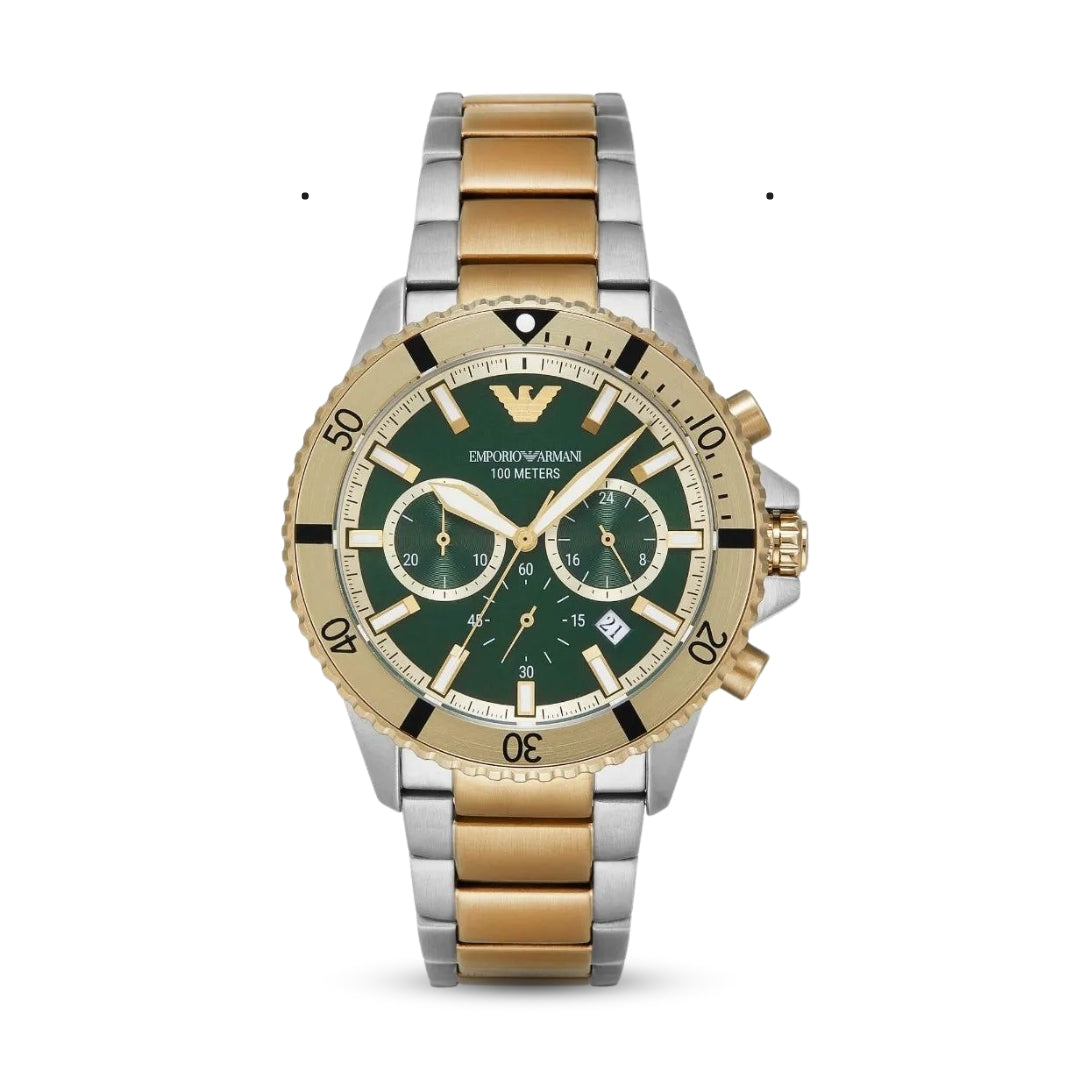 Emporio Armani AR11586 | Green Chronograph Watch For Men