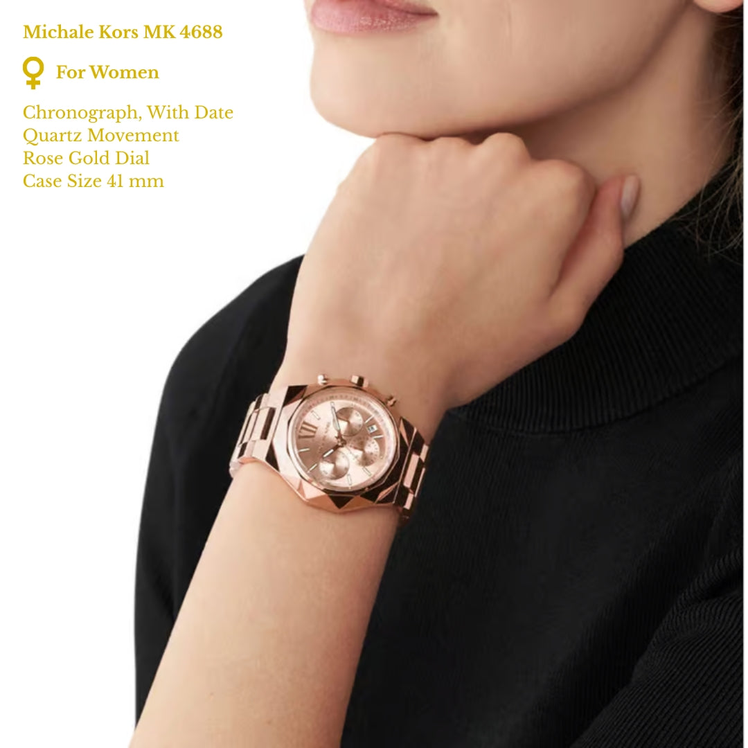 Michael Kors MK4688 | Rose Gold Women's Chornograph Watch