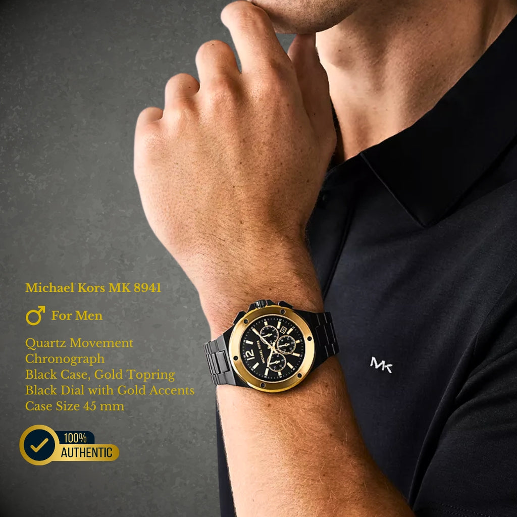 Michael Kors MK8941 | Michael Kors Men's Lennox Black Watch